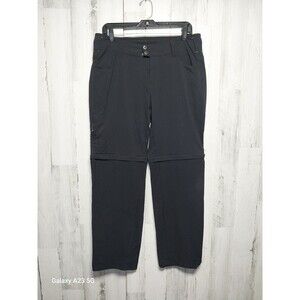 Columbia Omni-Shield Black Zip Off Hiking Pants Women's 12 Short